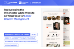 Redeveloping the website on WordPress
